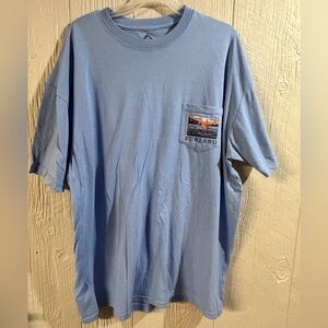 BURLEBO Men's Light Blue Pocket Tee